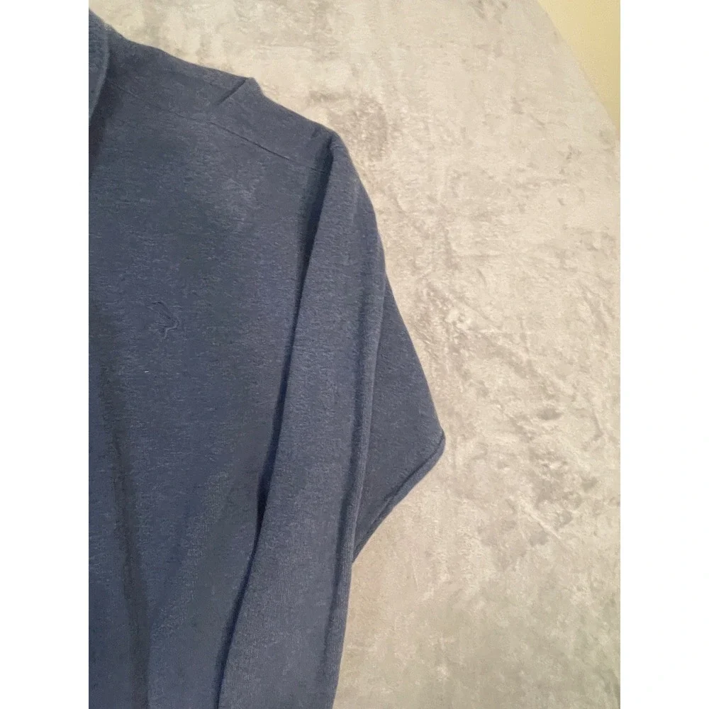 Original Island Sport Mens Blue Cotton‎ Long Sleeve quarter button Marlin